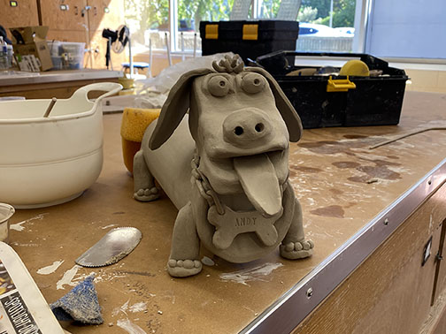 Andy - Gentle ceramic companion representing comfort and friendship