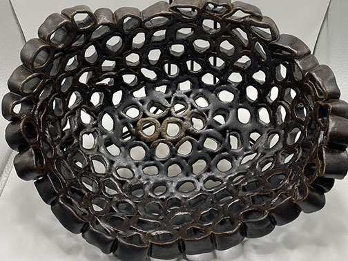 Oh Hole-y Bowl - Functional ceramic bowl with artistic holes and humor